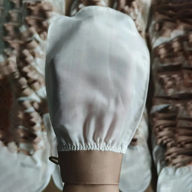 100% Gant en soie exfoliant